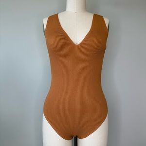 Wishlist burnt orange Ribbed Bodysuit